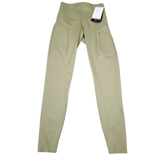 Nike Go Firm Support High Rise 7/8 Leggings Pockets Infinalock Green Size XS - Picture 2 of 12